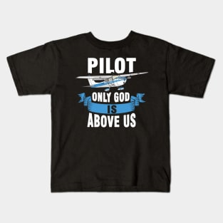 Propeller Plane Pilot Aviator Kids T-Shirt